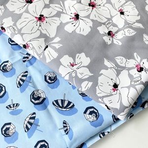 Cotton fabrics for sewing, set of 2